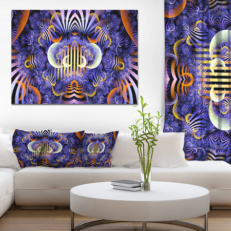 Magical Fairy Pattern Illustration - Extra Large Floral Wall Art on Canvas