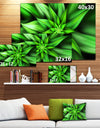 Exotic Green Flower Petals - Extra Large Floral Wall Art on Canvas