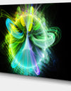 Green Fractal Vortices of Energy - Extra Large Floral Wall Art on Canvas