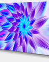 Exotic Blue Flower Petals - Extra Large Floral Wall Art on Canvas