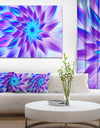 Exotic Blue Flower Petals - Extra Large Floral Wall Art on Canvas