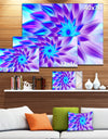 Exotic Blue Flower Petals - Extra Large Floral Wall Art on Canvas