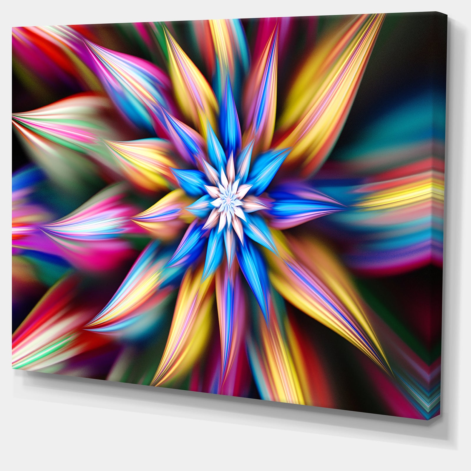 Exotic Multi-Color Flower Petals - Extra Large Floral Wall Art on Canvas