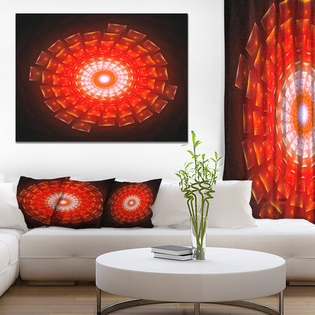 Circular Vortex Broken Particles - Extra Large Floral Wall Art on Canvas