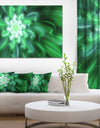 Large Green Exotic Flower Petals - Extra Large Floral Wall Art on Canvas