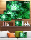 Large Green Exotic Flower Petals - Extra Large Floral Wall Art on Canvas