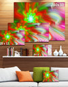 Dance of Red Fractal Flower Petals - Extra Large Floral Wall Art on Canvas