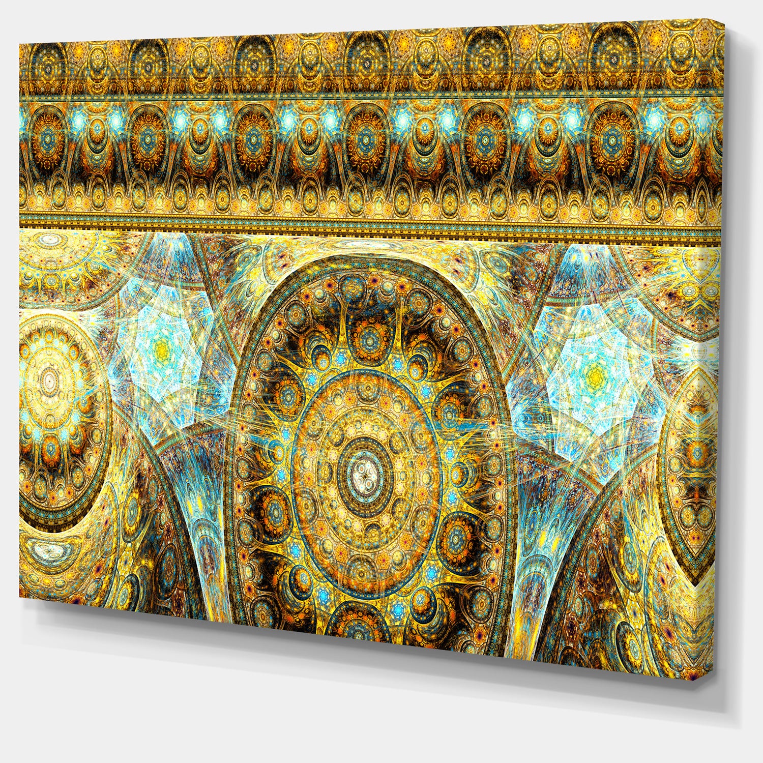 Brown Extraterrestrial Life Cells - Extra Large Floral Wall Art on Canvas