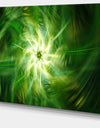 Rotating Fractal Green Fireworks - Extra Large Floral Wall Art on Canvas