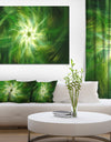 Rotating Fractal Green Fireworks - Extra Large Floral Wall Art on Canvas