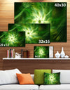 Rotating Fractal Green Fireworks - Extra Large Floral Wall Art on Canvas