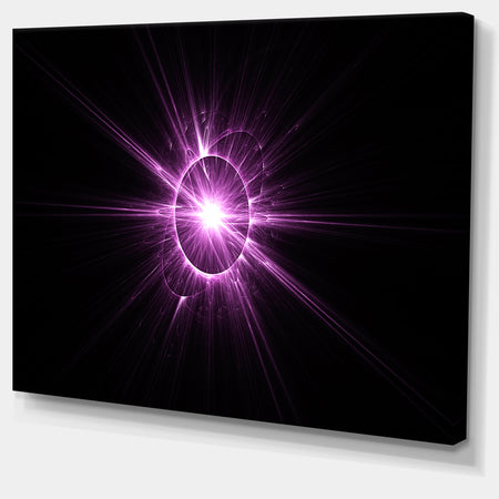 Purple Flash of Bright Star - Extra Large Floral Wall Art on Canvas