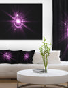 Purple Flash of Bright Star - Extra Large Floral Wall Art on Canvas