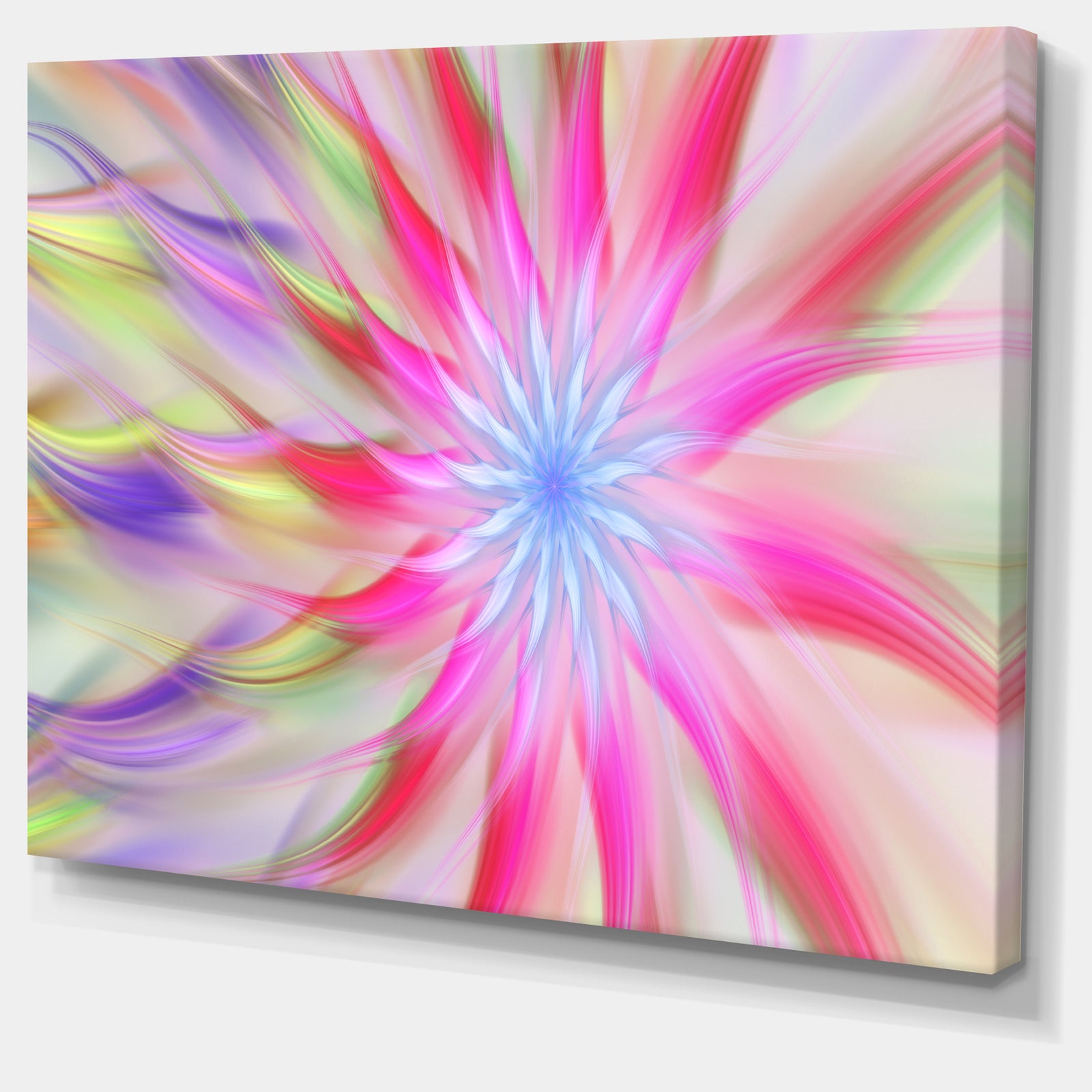 Dance of Pink Exotic Flower - Extra Large Floral Wall Art on Canvas