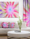 Dance of Pink Exotic Flower - Extra Large Floral Wall Art on Canvas