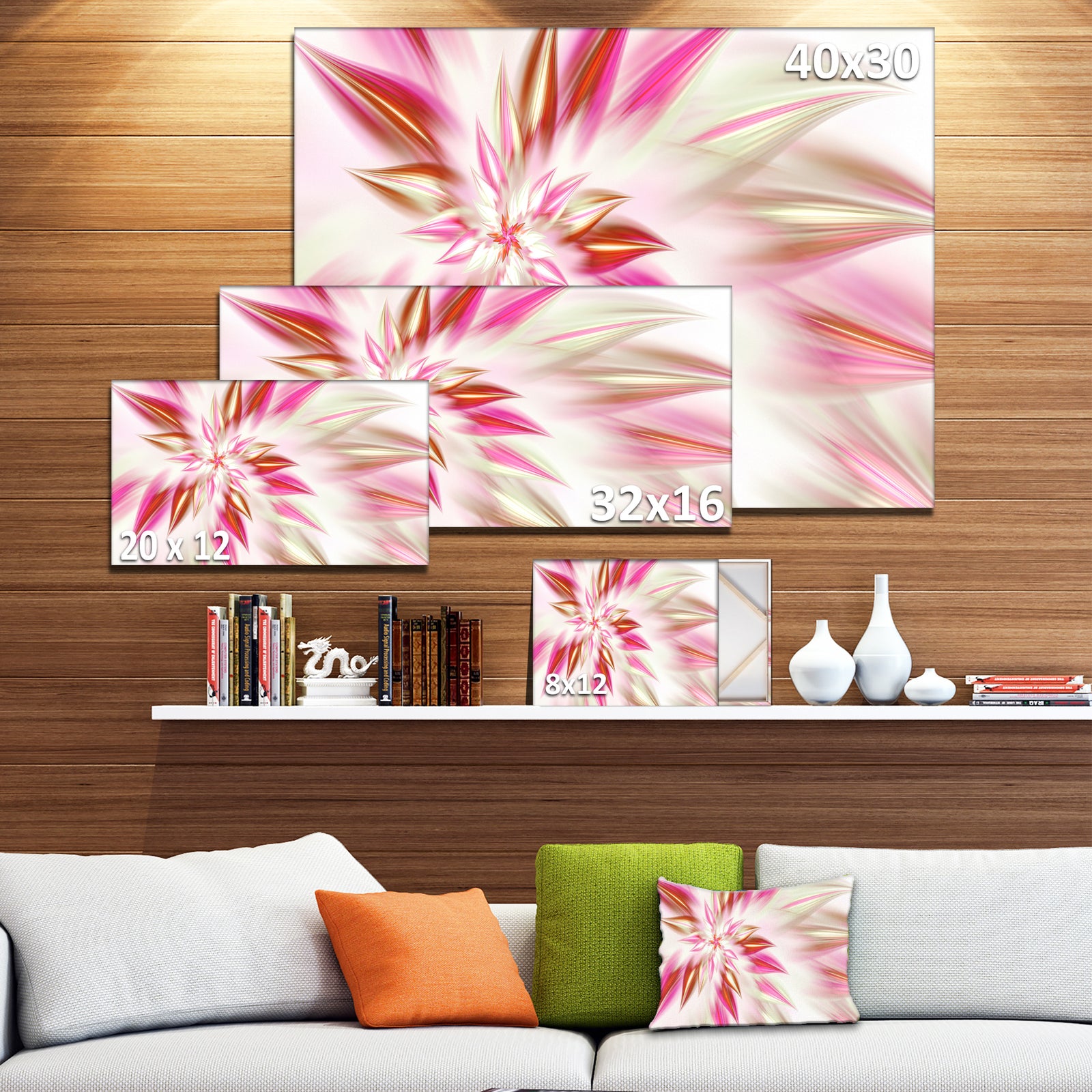 Dance of Red Exotic Flower - Modern Floral Art