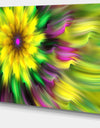 Dance of Yellow Exotic Flower - Modern Floral Art