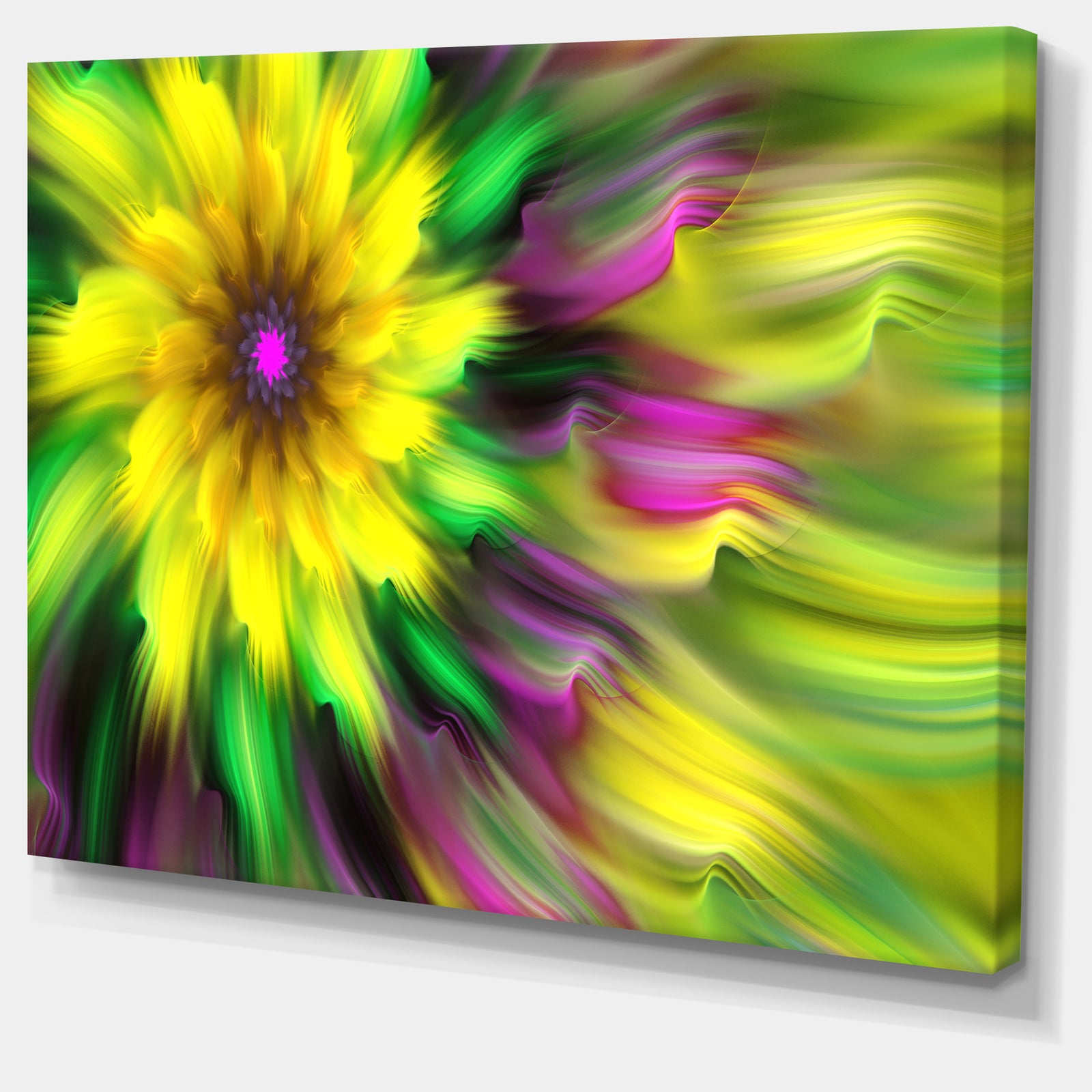 Dance of Yellow Exotic Flower - Modern Floral Art