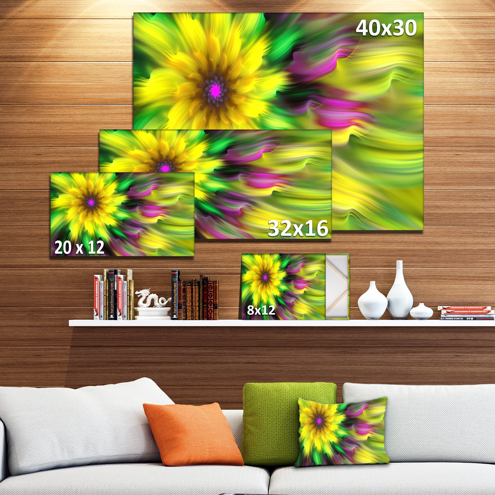 Dance of Yellow Exotic Flower - Modern Floral Art