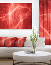 Bright Lightning on Red Sky - Modern Floral Art