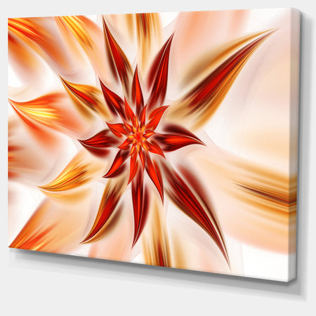 Dance of Brown Exotic Flower - Modern Floral Art