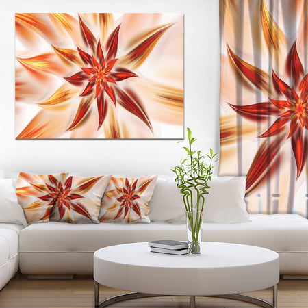 Dance of Brown Exotic Flower - Modern Floral Art