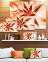 Dance of Brown Exotic Flower - Modern Floral Art