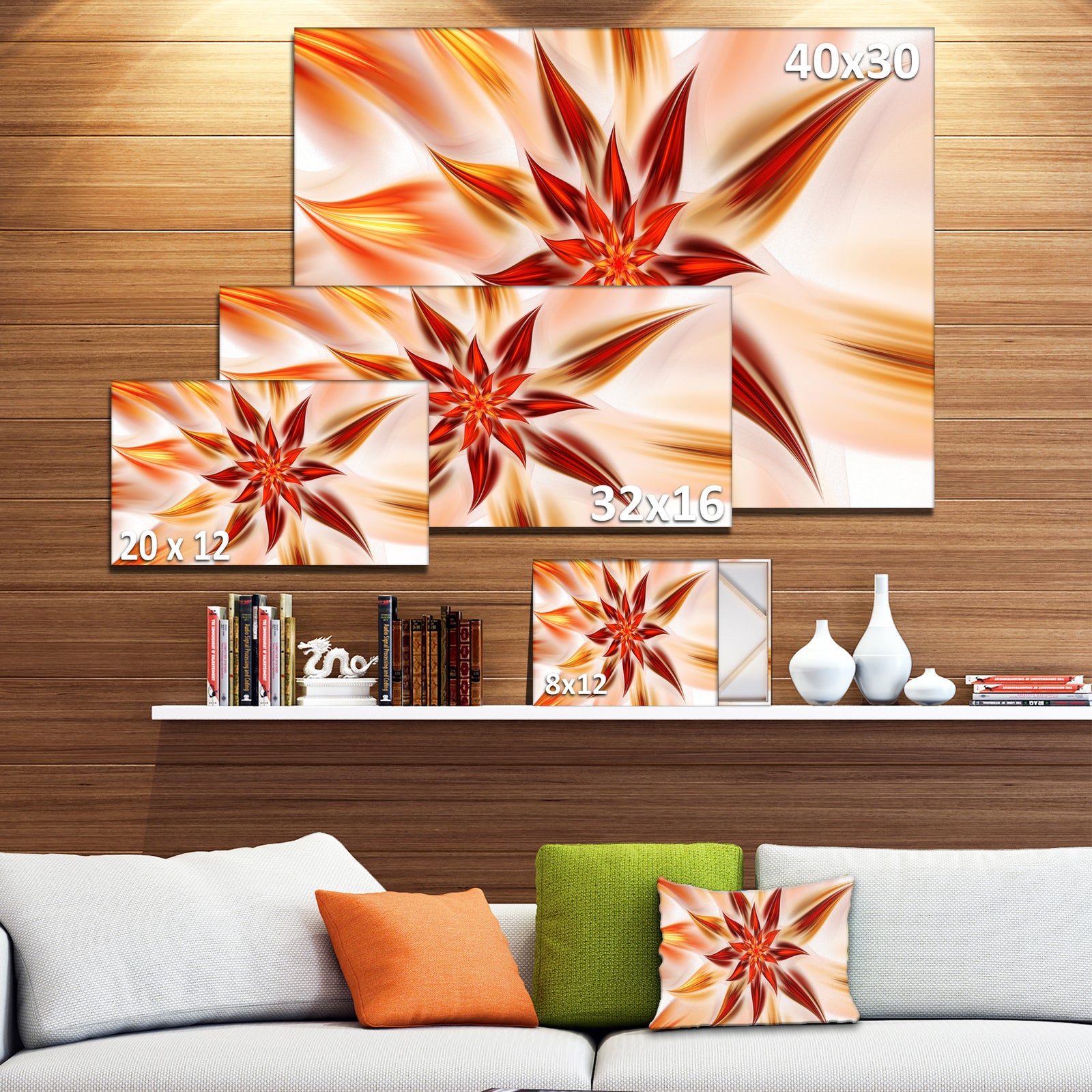 Dance of Brown Exotic Flower - Modern Floral Art