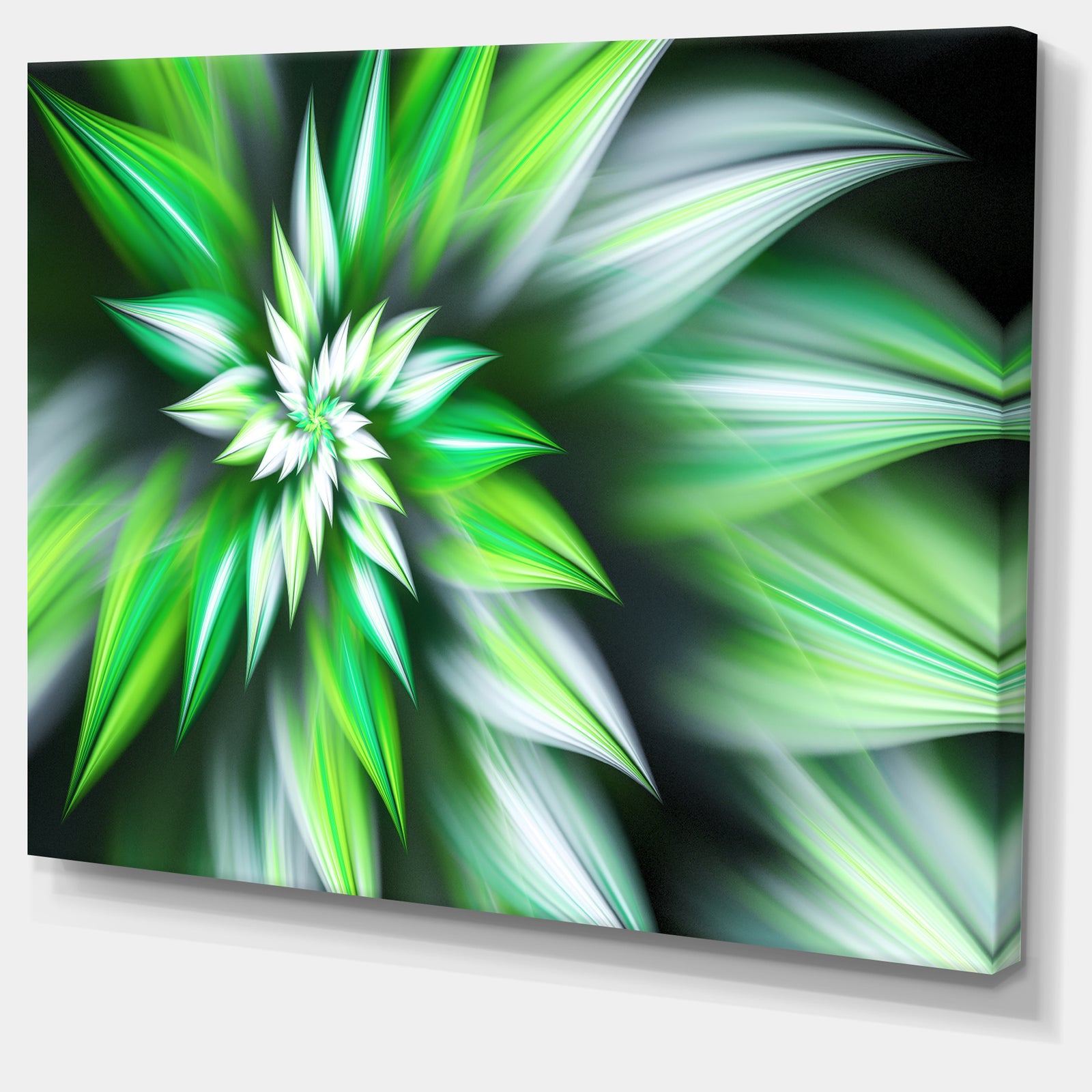 Dance of Green Exotic Flower - Modern Floral Art