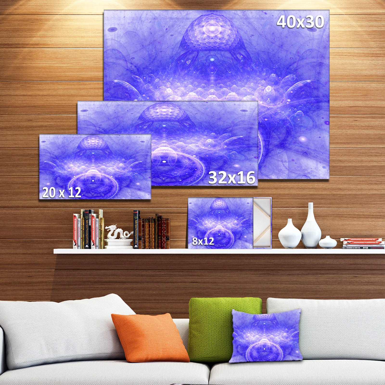 Infinite Blue Boundaries of World - Modern Floral Art