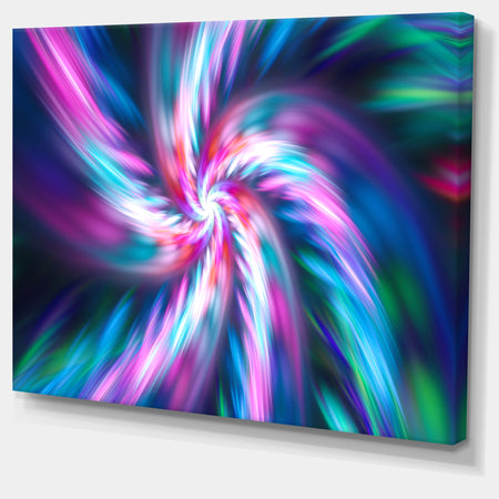 Dancing Multi-Color Fractal Flower - Extra Large Floral Canvas Art Print