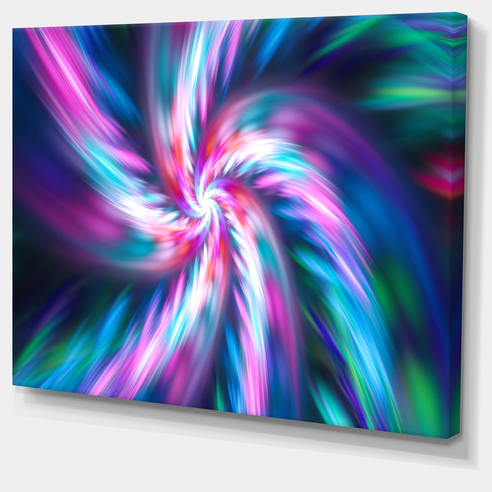 Dancing Multi-Color Fractal Flower - Extra Large Floral Canvas Art Print
