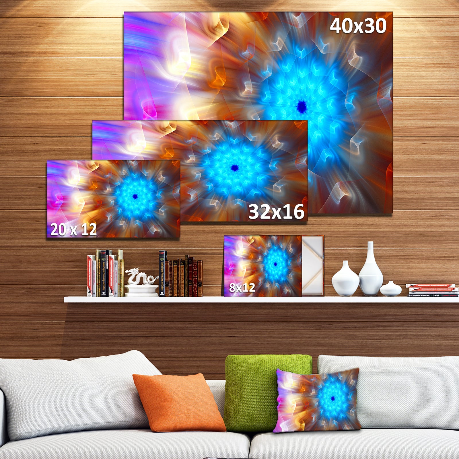 Multi-Color Exotic Flower Petals - Extra Large Floral Canvas Art Print