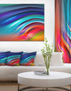 Beautiful Fractal Rainbow Waves - Extra Large Floral Canvas Art Print