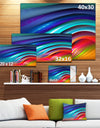 Beautiful Fractal Rainbow Waves - Extra Large Floral Canvas Art Print