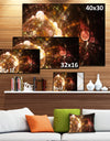 Brown World Bubbles Water Drops - Extra Large Floral Canvas Art Print