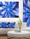 Dancing Blue Flower Petals - Extra Large Floral Canvas Art Print