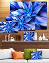 Dancing Blue Flower Petals - Extra Large Floral Canvas Art Print