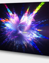 Blue Explosion of Paint Drops - Extra Large Floral Canvas Art Print