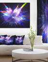 Blue Explosion of Paint Drops - Extra Large Floral Canvas Art Print