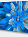 Exotic Dance of Blue Flower Petals - Extra Large Floral Canvas Art Print