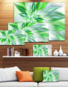 Exotic Dance of Green Petals - Extra Large Floral Canvas Art Print