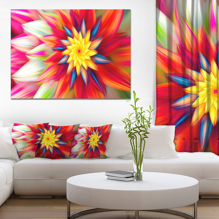 Amazing Dance of Red Petals - Extra Large Floral Canvas Art Print