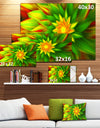 Amazing Dance of Green Petals - Extra Large Floral Canvas Art Print