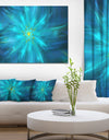 Amazing Dance of Blue Petals - Extra Large Floral Canvas Art Print