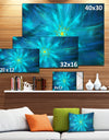 Amazing Dance of Blue Petals - Extra Large Floral Canvas Art Print