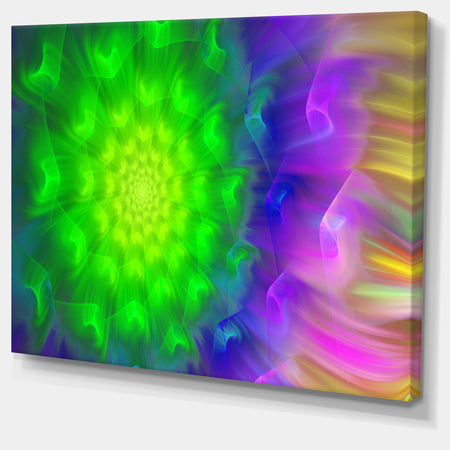 Spectacular Green Dandelion - Extra Large Floral Canvas Art Print