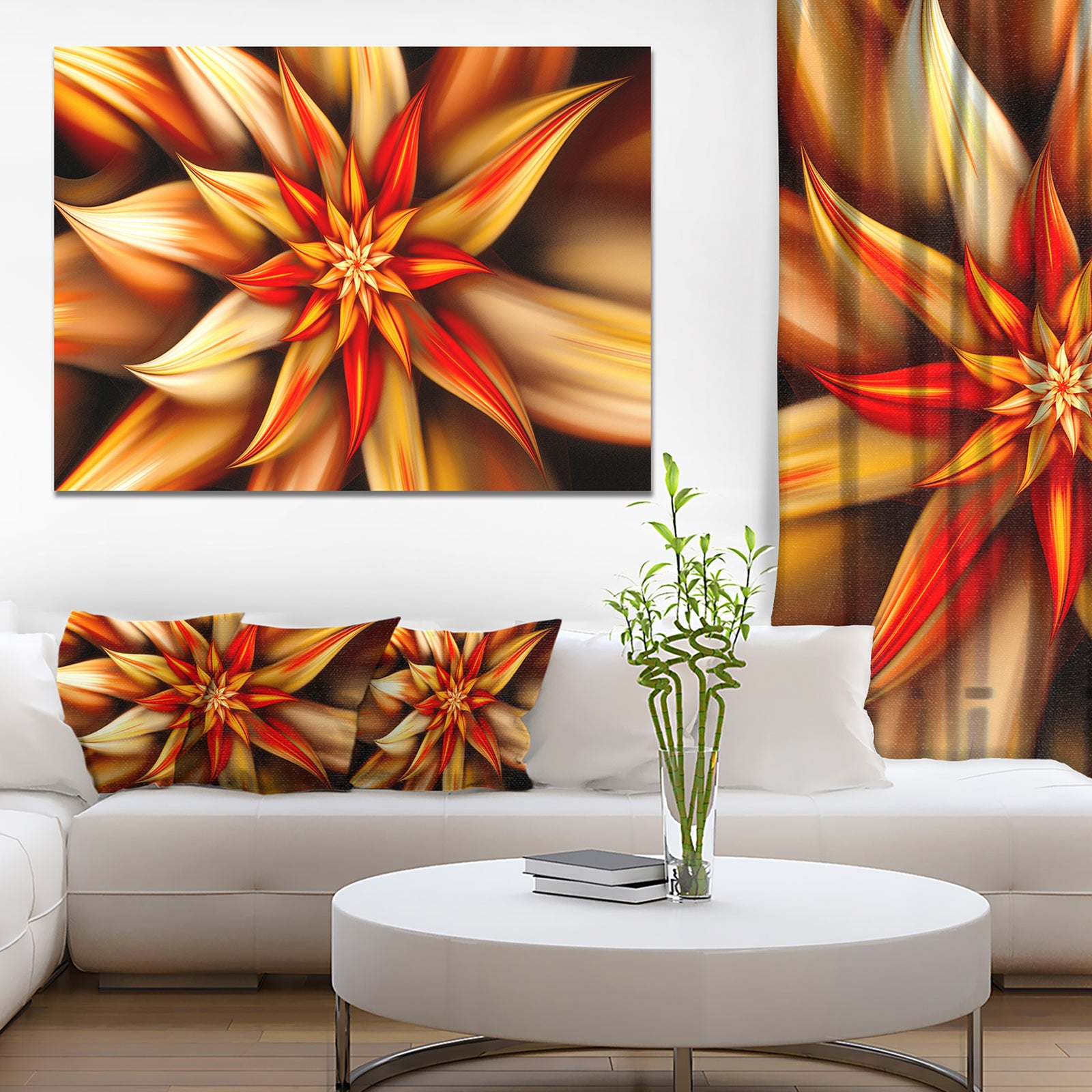 Beautiful Brown Flower Petals - Extra Large Floral Canvas Art Print