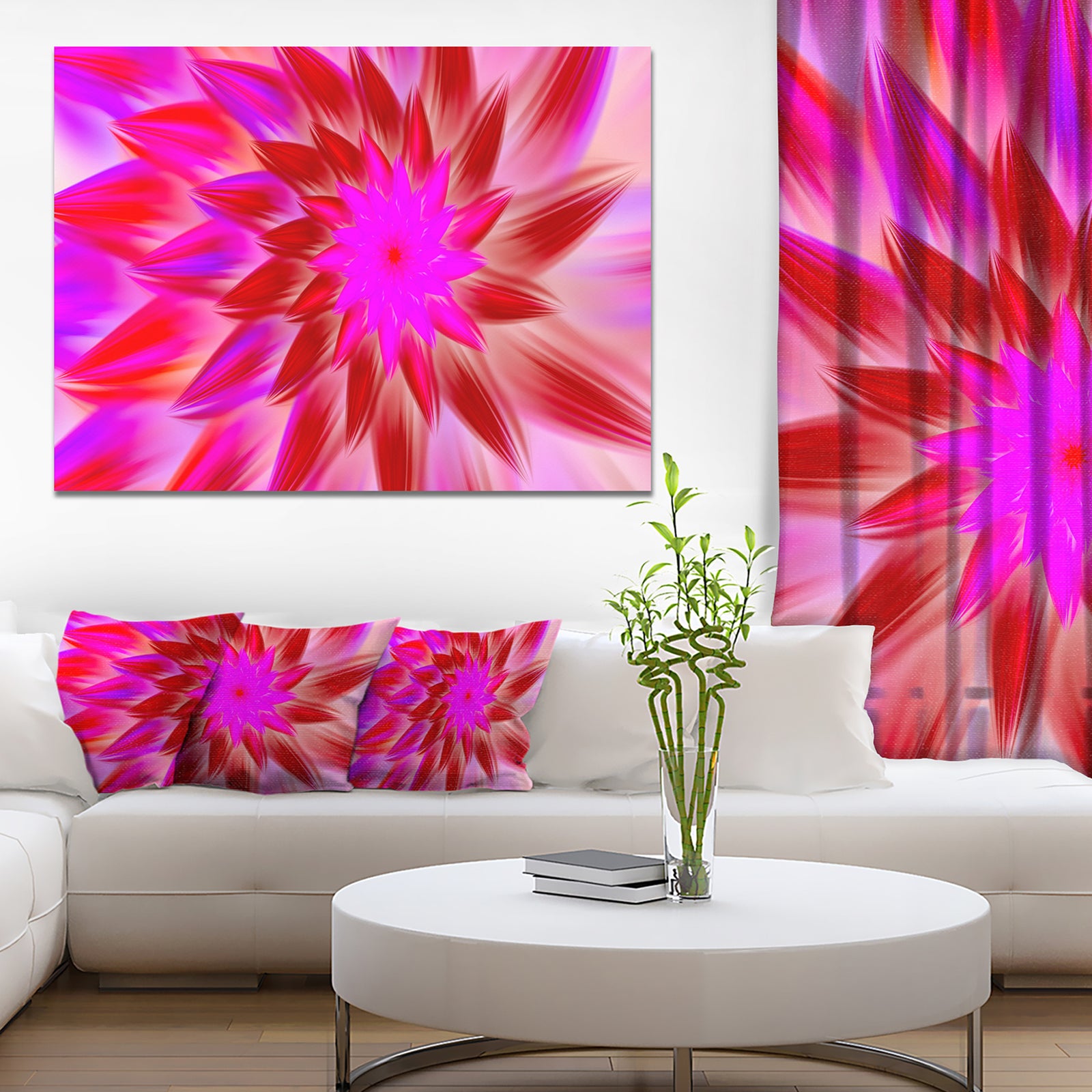 Beautiful Pink Flower Petals - Extra Large Floral Canvas Art Print
