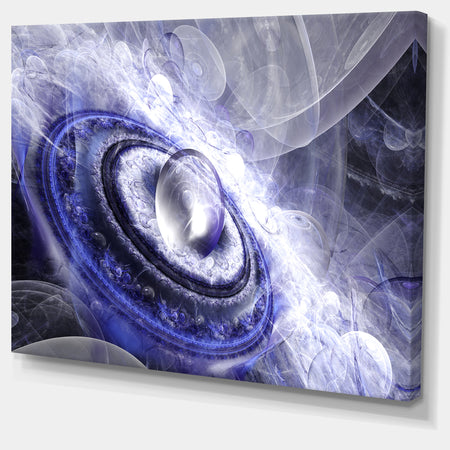 Beautiful Blue Flying Saucer - Extra Large Floral Canvas Art Print